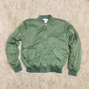 H&M Army Green Bomber Jacket size 6